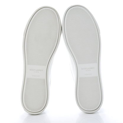 Saint Laurent Calfskin Mens Andy Velcro Strap Low Top Sneakers 39 White 5 of 8