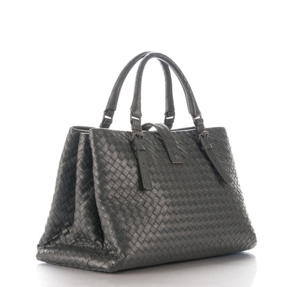 Bottega Veneta Nappa Intrecciato Medium Roma Tote Charcoal 3 of 8