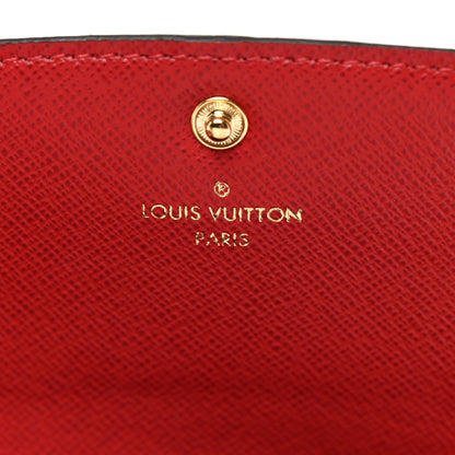 Louis Vuitton Damier Ebene Emilie Wallet Red 6 of 7