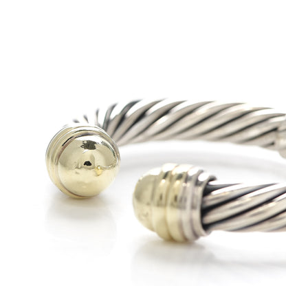 David Yurman Sterling Silver 14K Yellow Gold 10mm Cable Classics Bracelet 5 of 5
