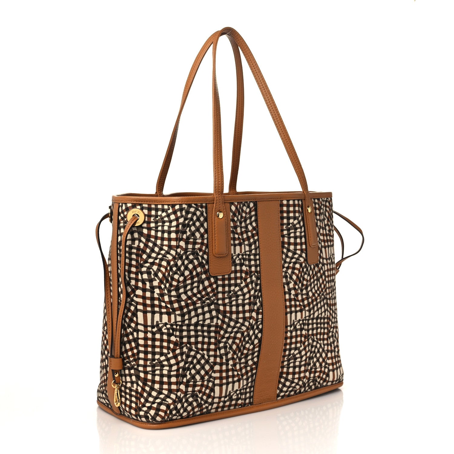 MCM Visetos Medium Liz Reversible Shopper Tote Cognac 6 of 9