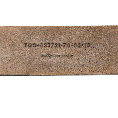 Saint Laurent Calfskin Embossed Celtique Belt 70 28 Brown 5 of 8