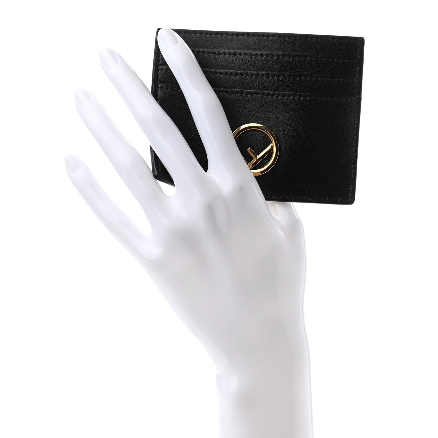 Vitello Liberty Lucido F is Fendi Card Holder Black