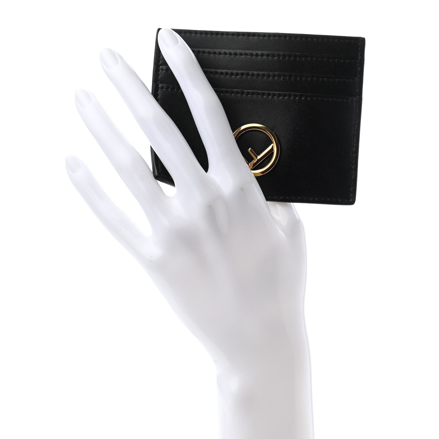 Fendi Vitello Liberty Lucido F is Fendi Card Holder Black 2 of 7
