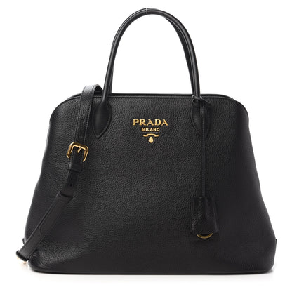 Prada Vitello Daino Tote Black 1 of 9