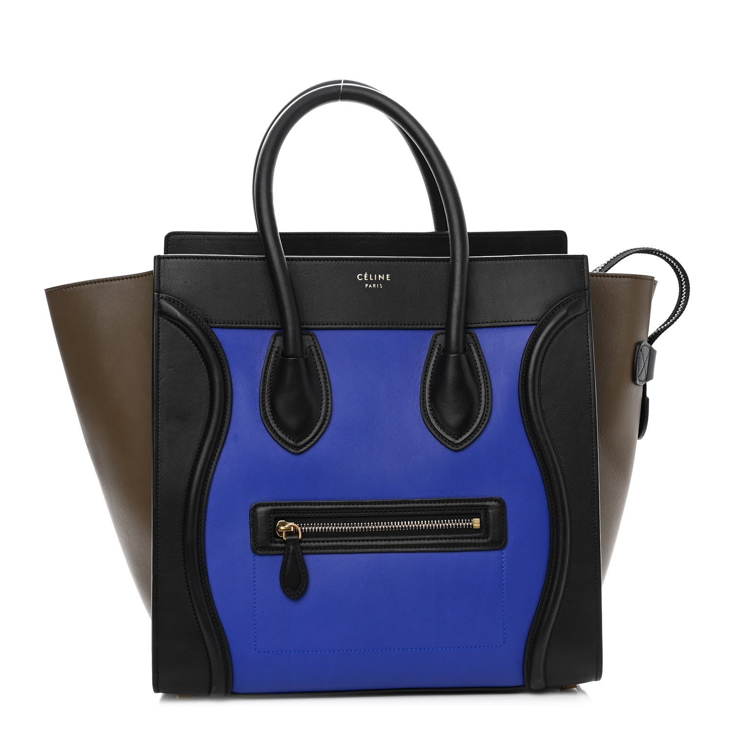 Celine Elephant Calfskin Mini Tri-Color Luggage Indigo 1 of 11