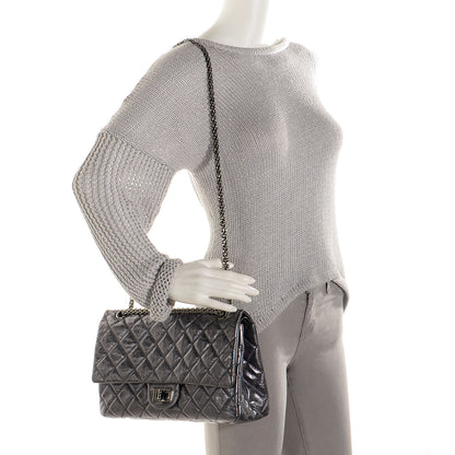 Chanel Aged Calfskin 2.55 Reissue 227 Flap Dark Silver 2 of 8