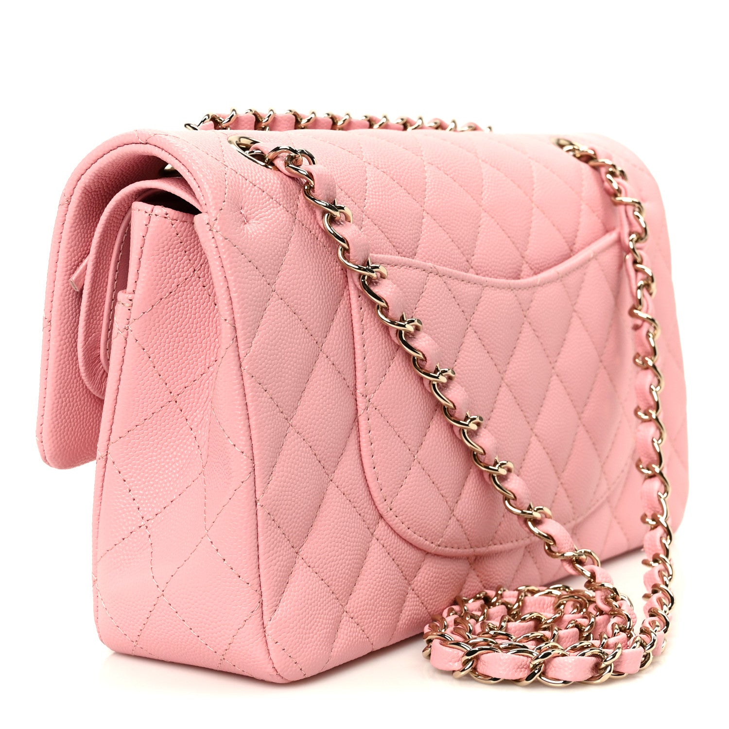 Chanel Caviar Quilted Medium Double Flap Light Pink 3 of 11