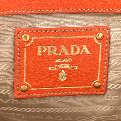 Prada Canapa Stampata Frame Bag Papaya 6 of 15
