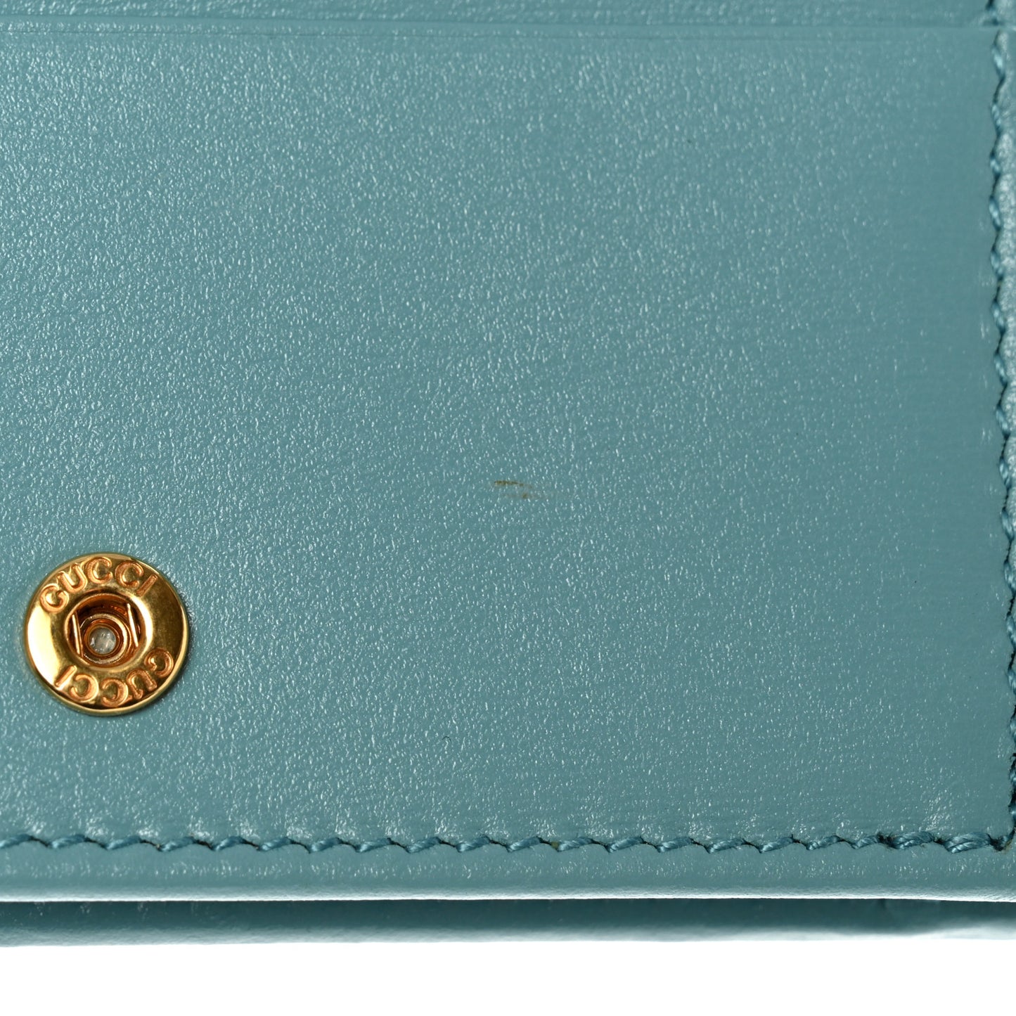 Boarded Plutone Calfskin Horsebit 1955 Card Case Wallet Dusty Azure