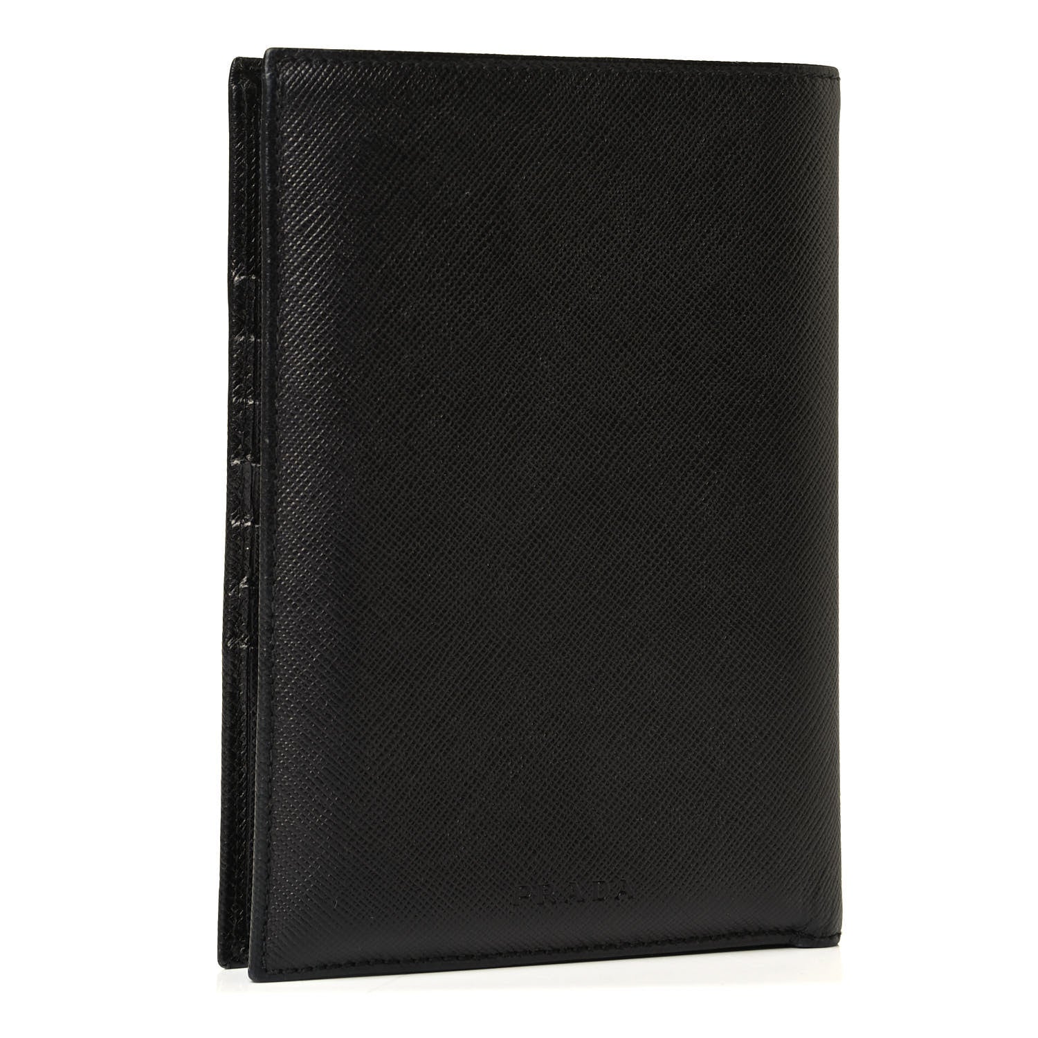 Prada Saffiano Flap Passport Holder Black 2 of 6