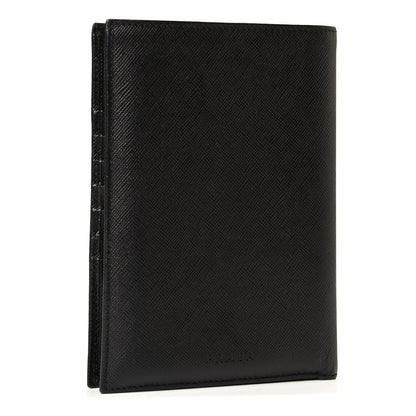 Prada Saffiano Flap Passport Holder Black 2 of 6