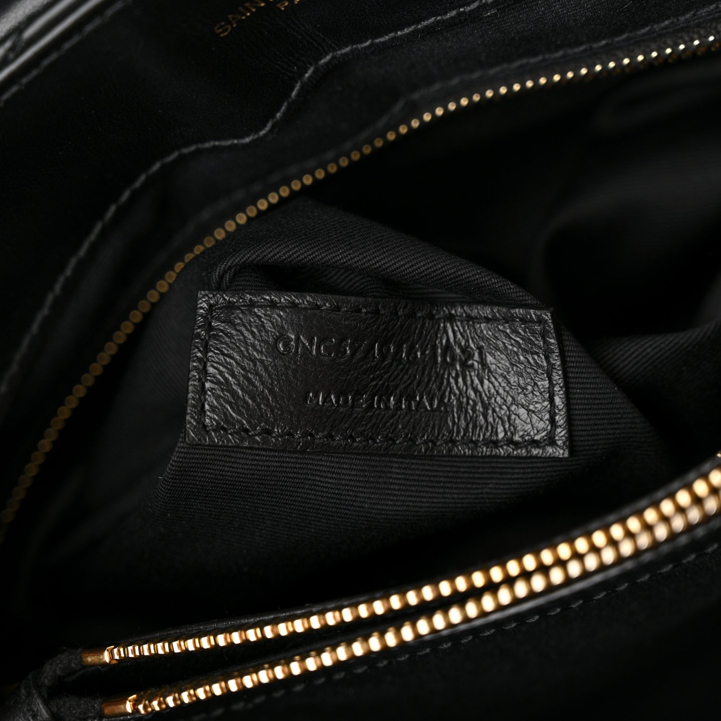 Calfskin Y Quilted Monogram Medium Loulou Chain Satchel Black