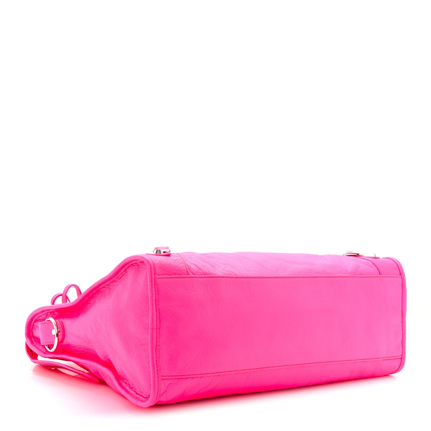Agneau Classic Silver Hardware City Rose Fluo