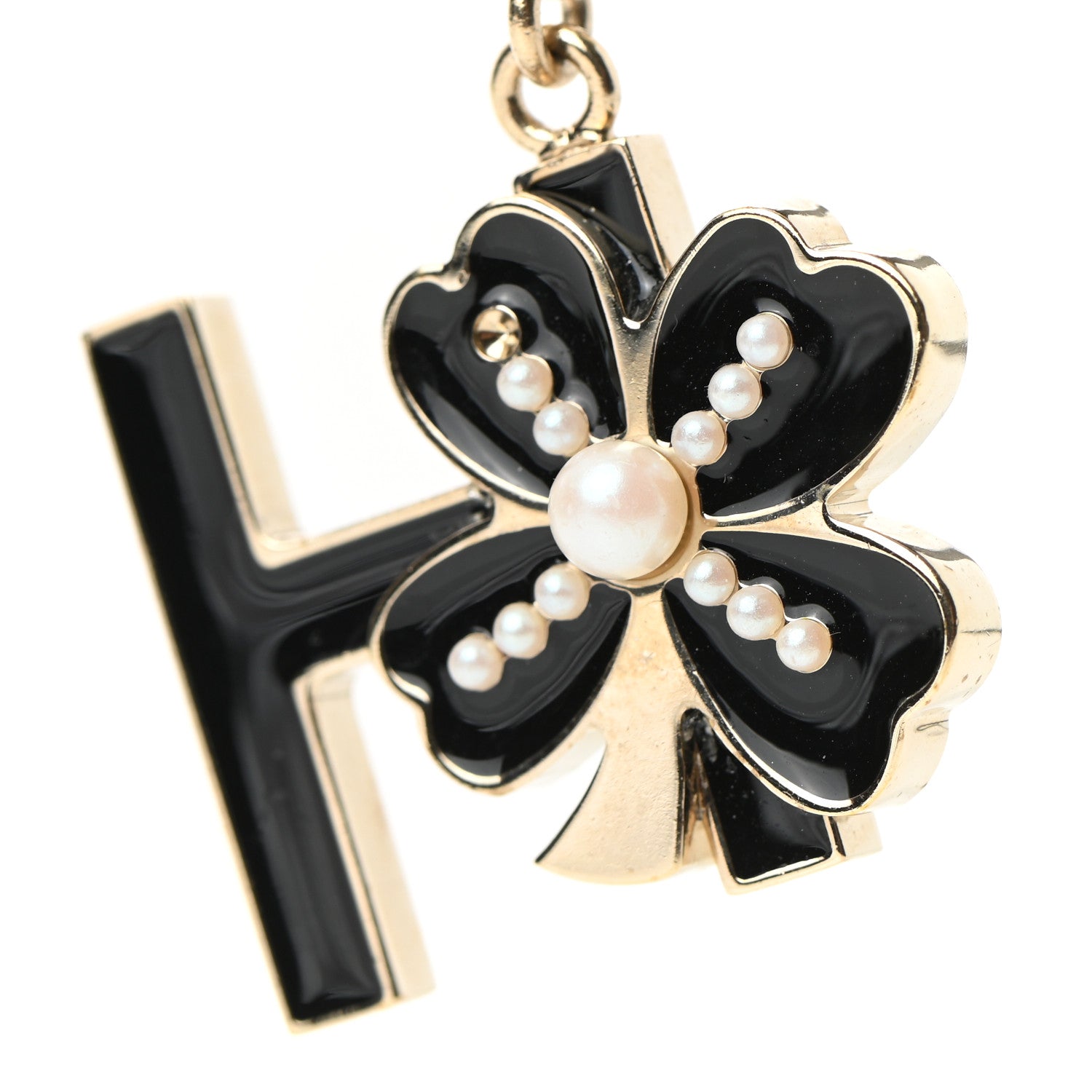 Chanel Pearl Charms Coco Chanel Logo Necklace 4 of 7