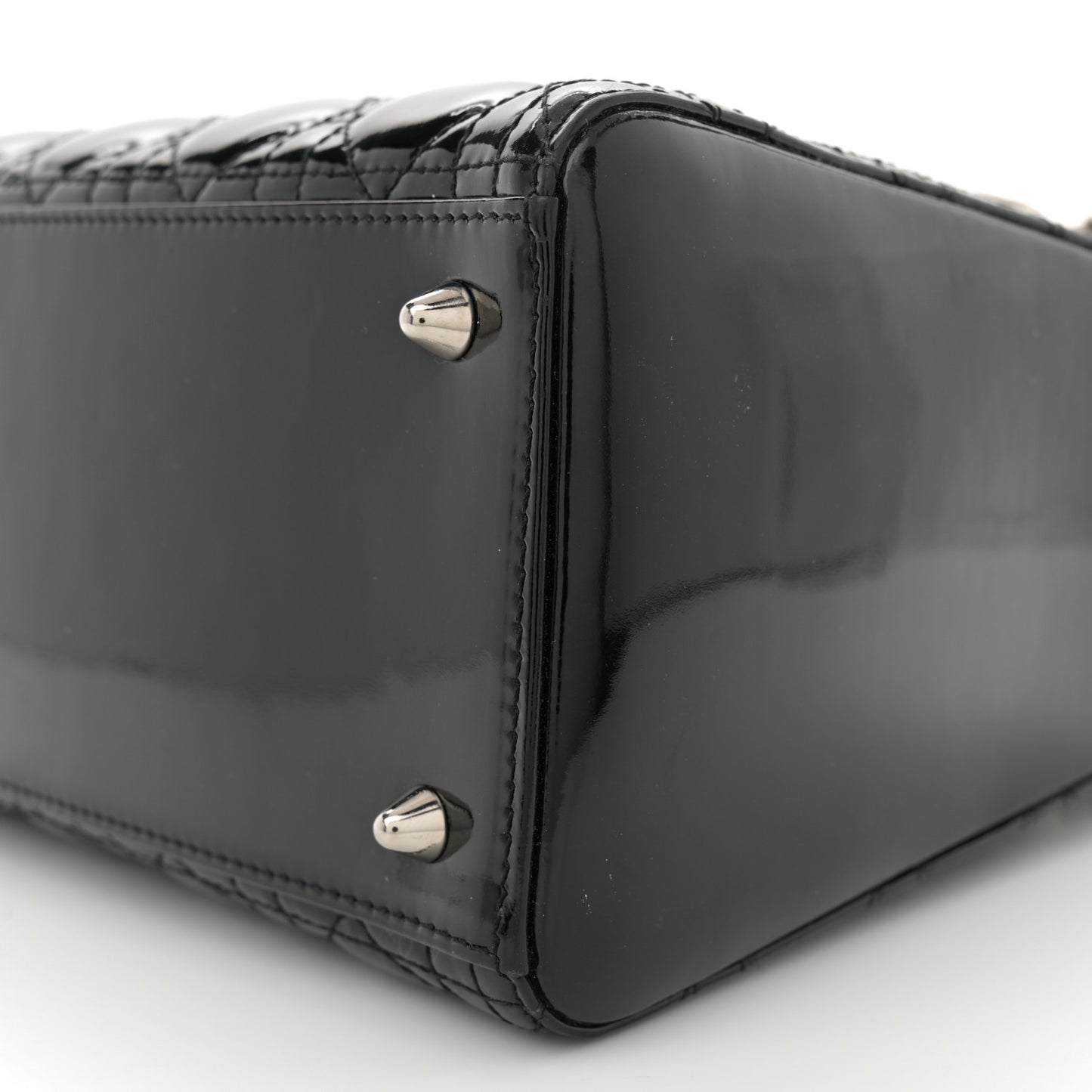 Patent Cannage Medium Lady Dior Black