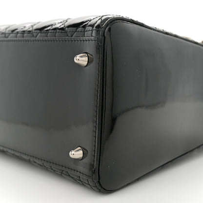 Christian Dior Patent Cannage Medium Lady Dior Black 10 of 11