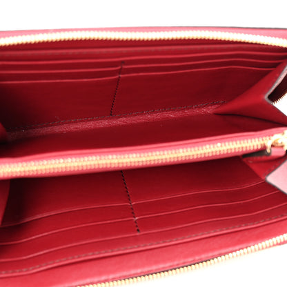Burberry Grainy Calfskin House Check Elmore Zip Around Wallet Russet Red 5 of 9