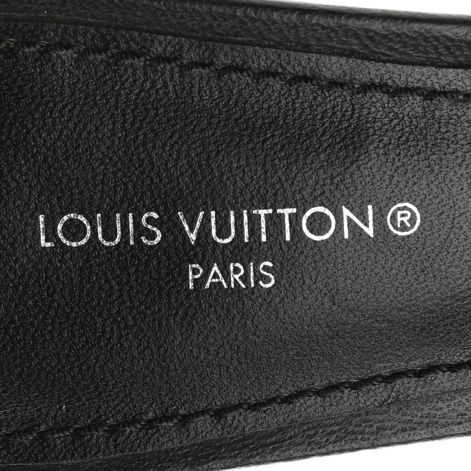 Louis Vuitton Lambskin Embossed Monogram Revival Mid Heel Mules 37 Black 8 of 10