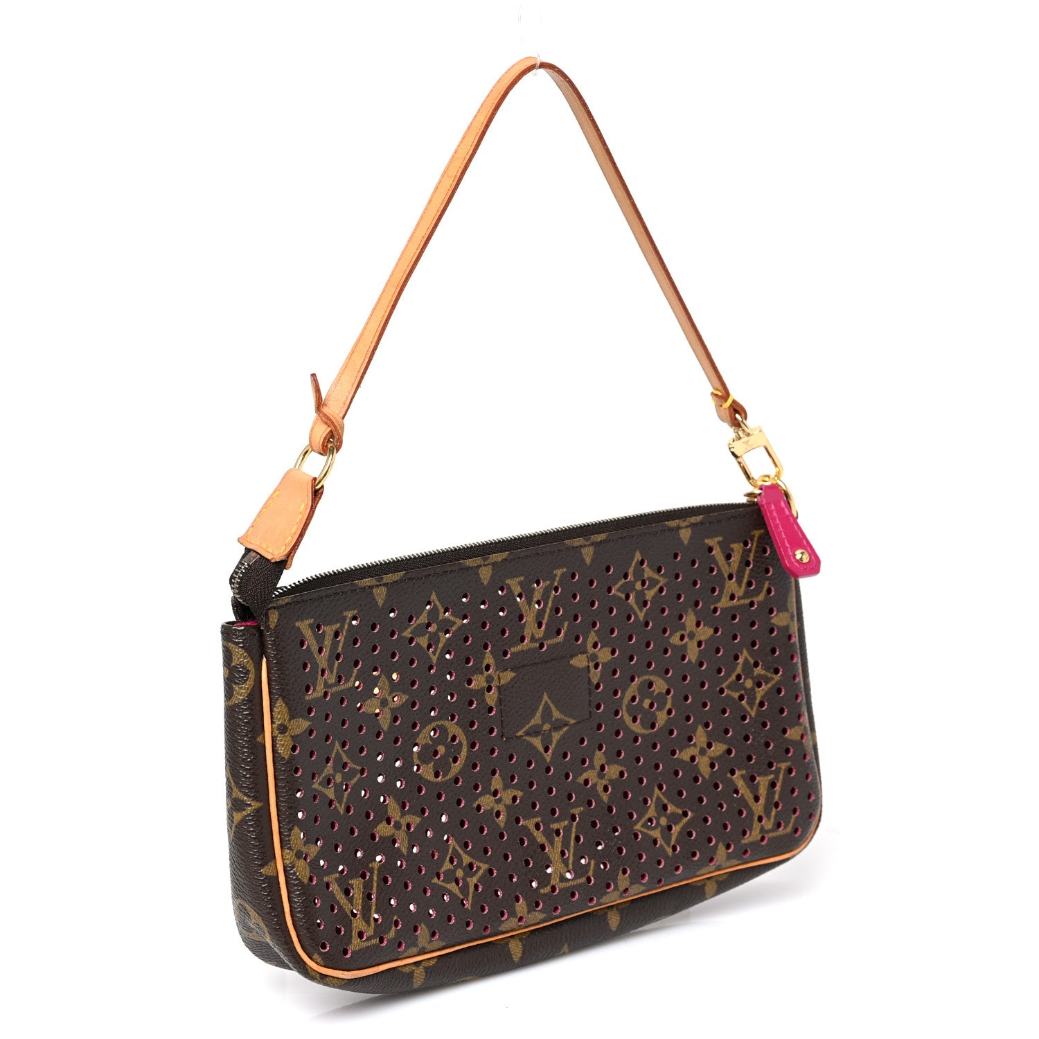 Louis Vuitton Monogram Perforated Pochette Accessories Bag Fuchsia 2 of 8