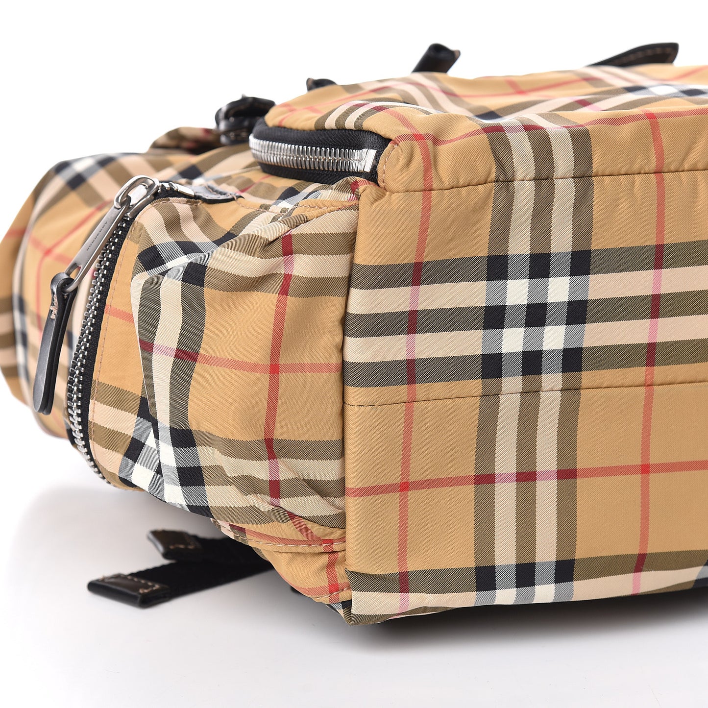 Nylon Vintage Check Medium Rucksack Backpack Antique Yellow