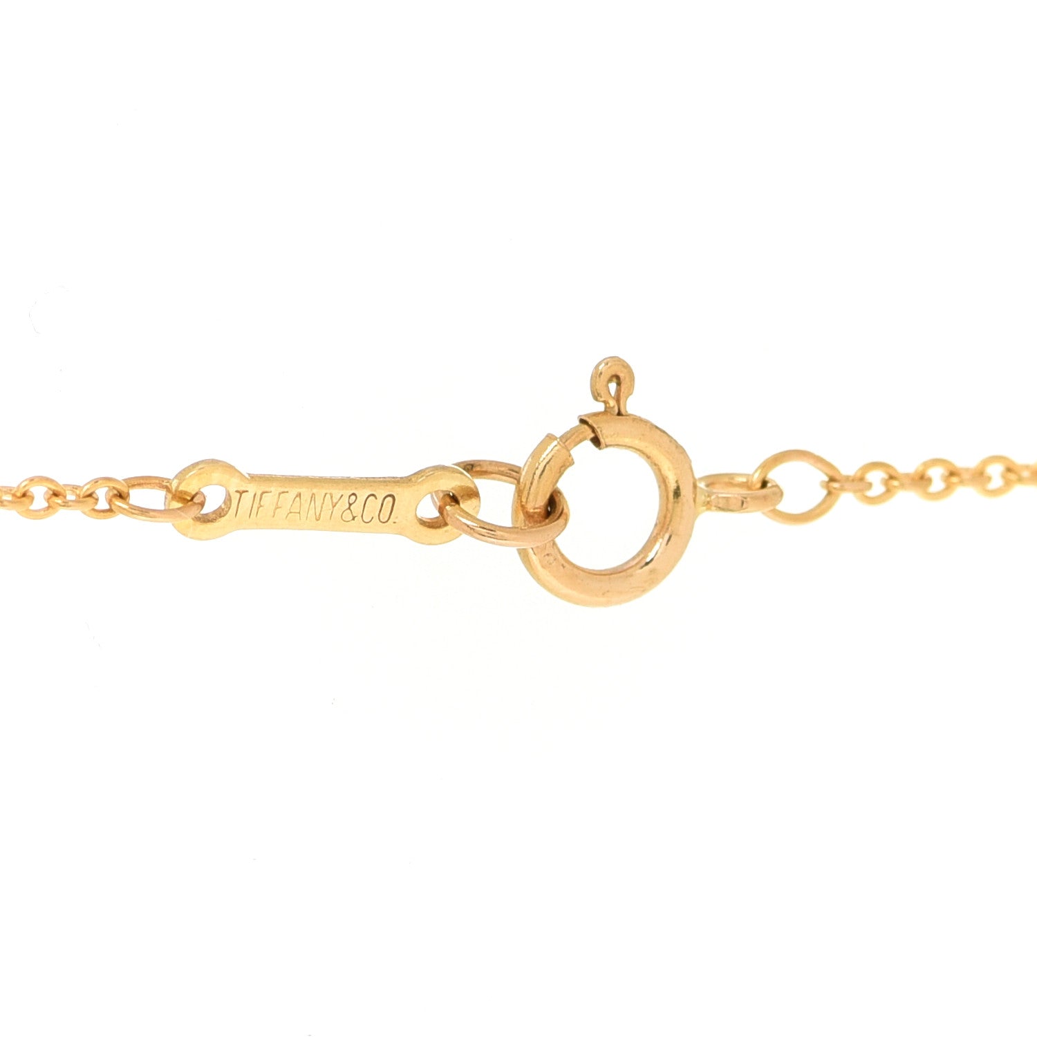 Tiffany 18K Yellow Gold 22mm Elsa Peretti Open Heart Pendant Necklace 5 of 6