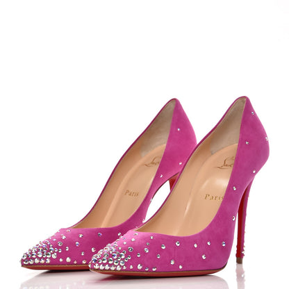 Christian Louboutin Suede Degrastrasss 100 Pumps 38.5 Version Rose Indien 3 of 7