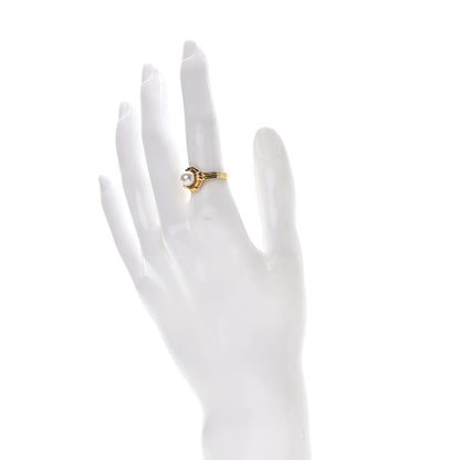 Tiffany 18K Yellow Gold Akoya Pearl 6mm Ring 51 5.75 2 of 6