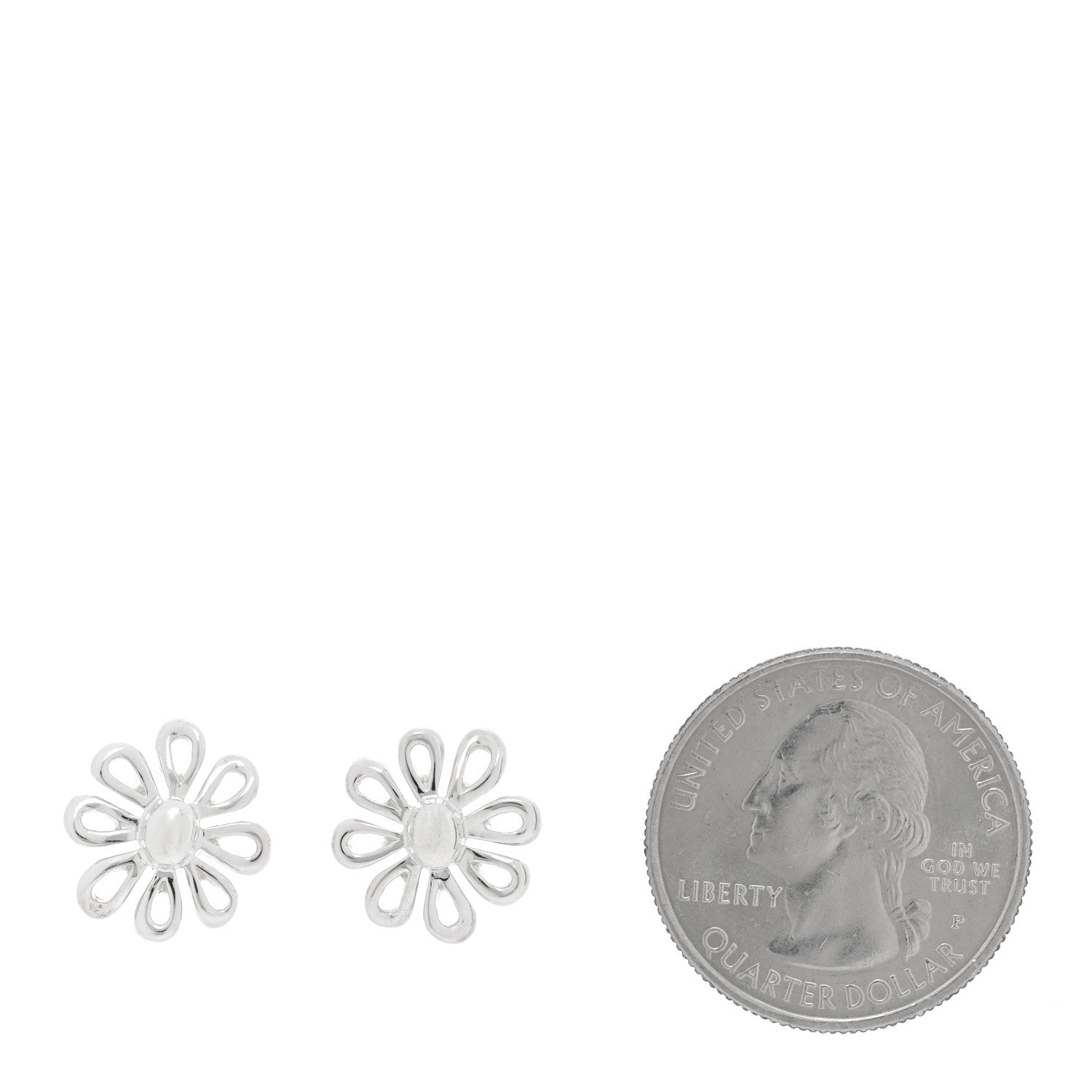 Tiffany Sterling Silver Paloma Picasso Daisy Earrings 2 of 5