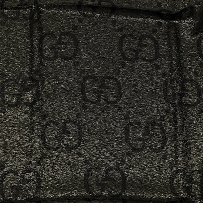 Gucci Wool Silk Jacquard Lame GG Monogram Atarest Lux Square Shawl Black Gold 3 of 3