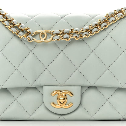 Chanel Lambskin Quilted Mini CC You Flap Light Grey 8 of 12