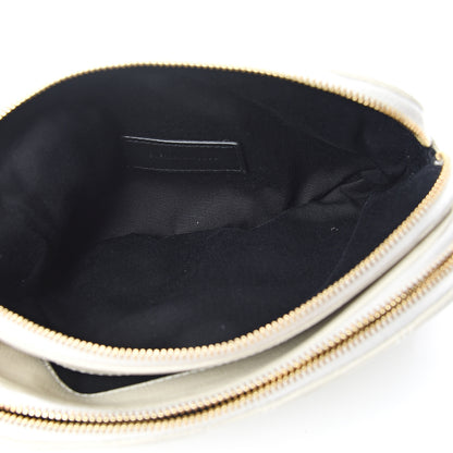 Saint Laurent Grained Lambskin Quilted Mini Becky Double Zip Bag Vintage White 4 of 11