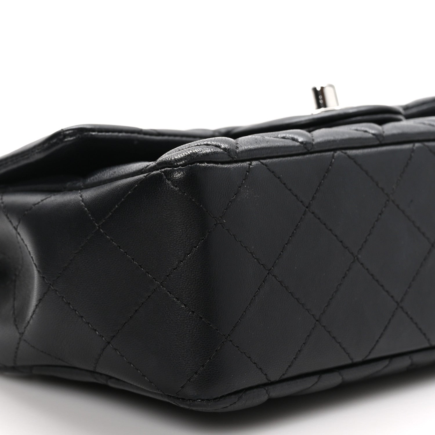 Chanel Lambskin Quilted Mini Rectangular Flap Black 9 of 12