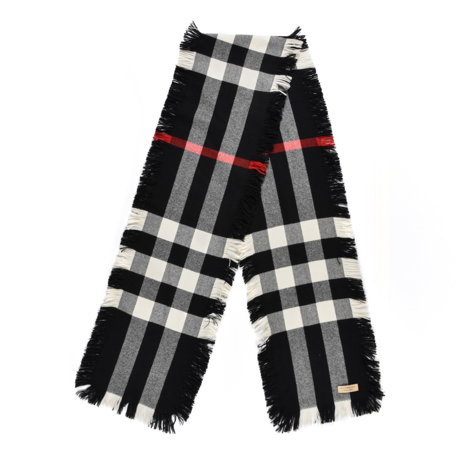 Burberry Merino Wool House Check Square Scarf Black 2 of 5