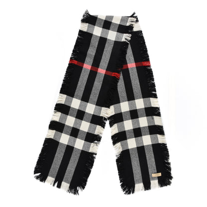 Burberry Merino Wool House Check Square Scarf Black 2 of 5
