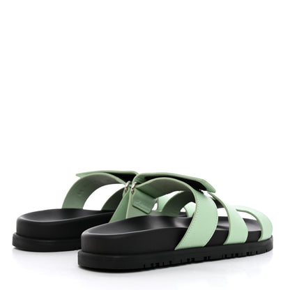 Hermes Epsom Womens Chypre Sandals 36 Vert Jade 4 of 9