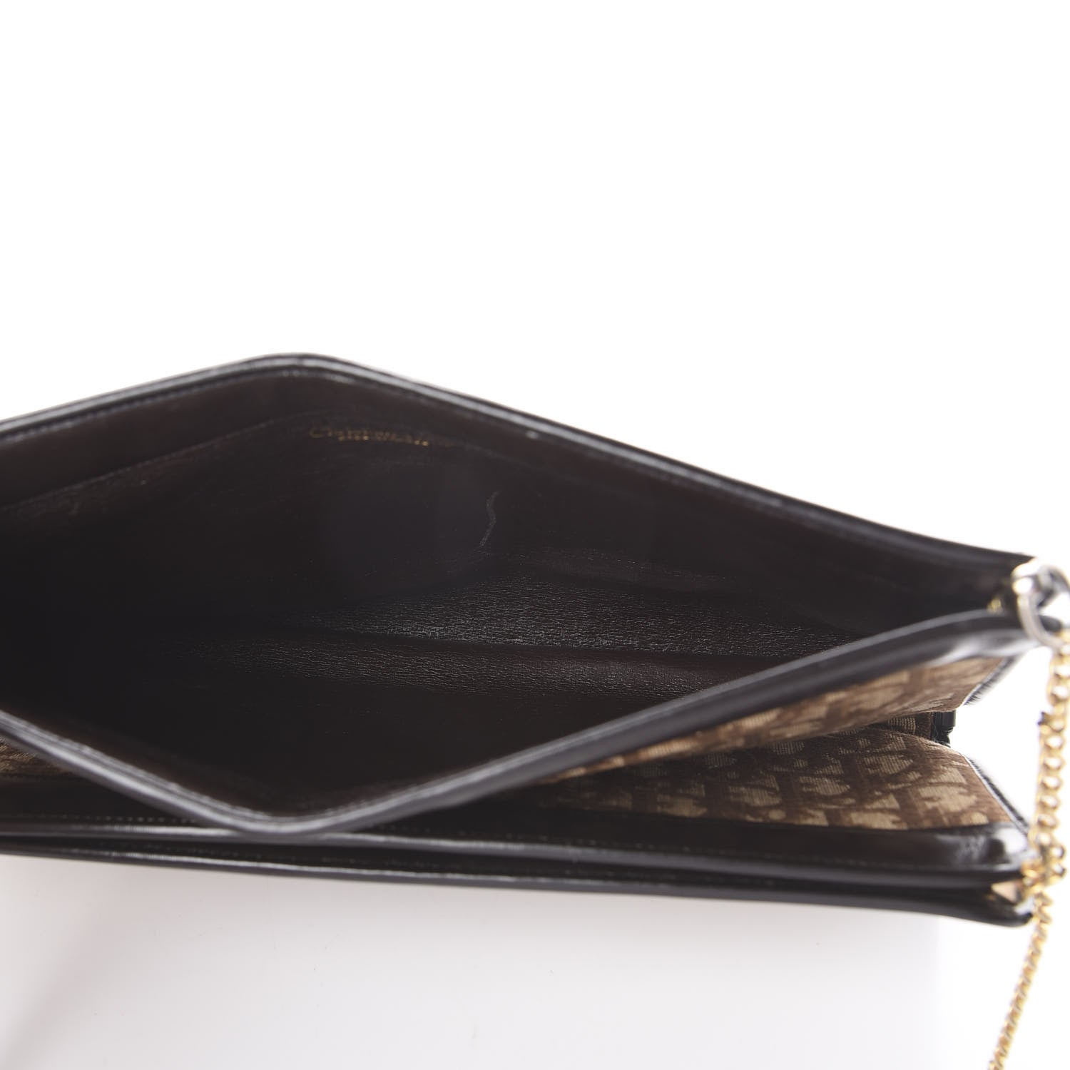 Christian Dior Monogram Chain Clutch Brown 4 of 8