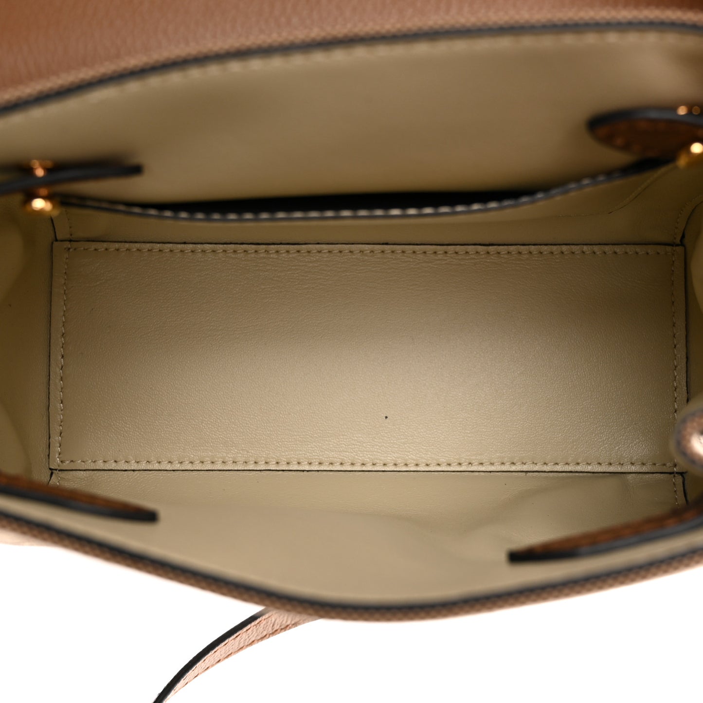 Calfskin Canvas Allover La Medusa Small Top Handle Handbag Brown