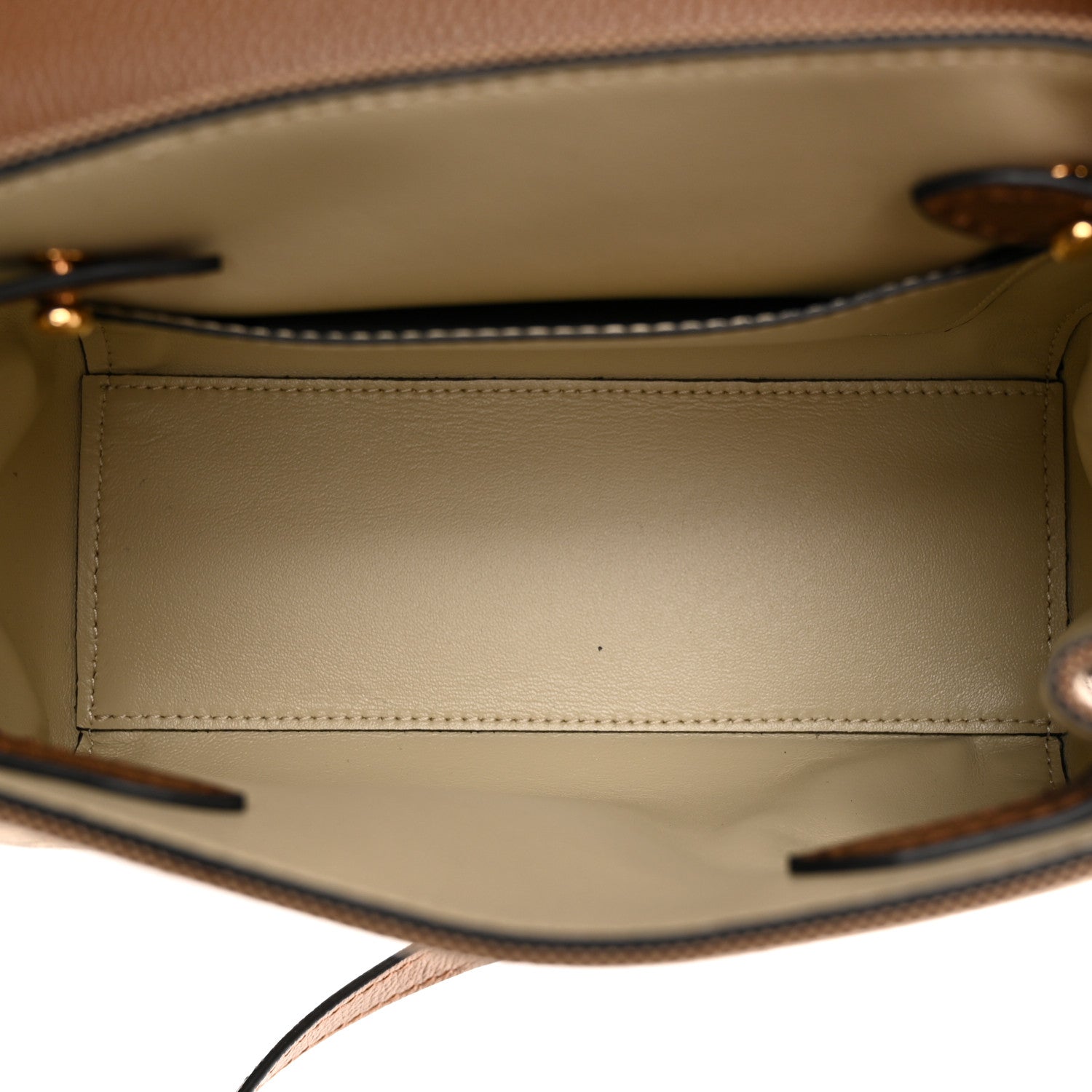 Versace Calfskin Canvas Allover La Medusa Small Top Handle Handbag Brown 5 of 10