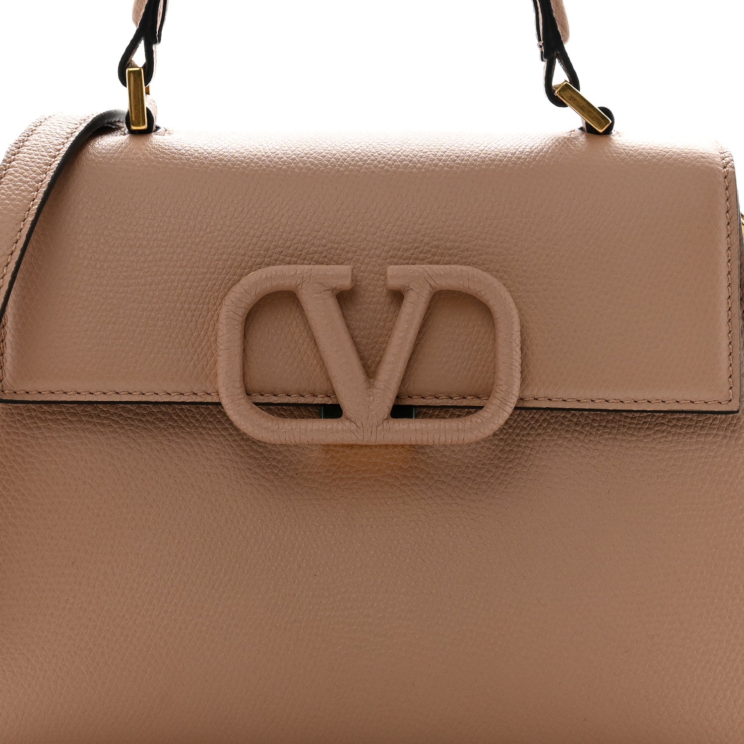 Valentino Garavani Grainy Calfskin Small VSling Top Handle Bag Poudre 7 of 9