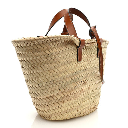 Celine Raffia Calfskin Triomphe Teen Panier Tan 3 of 8