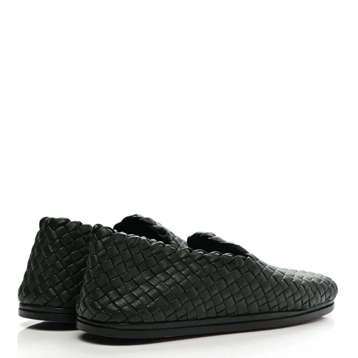 Bottega Veneta Nappa Intrecciato Mens Loafers 39.5 Dark Green 4 of 8