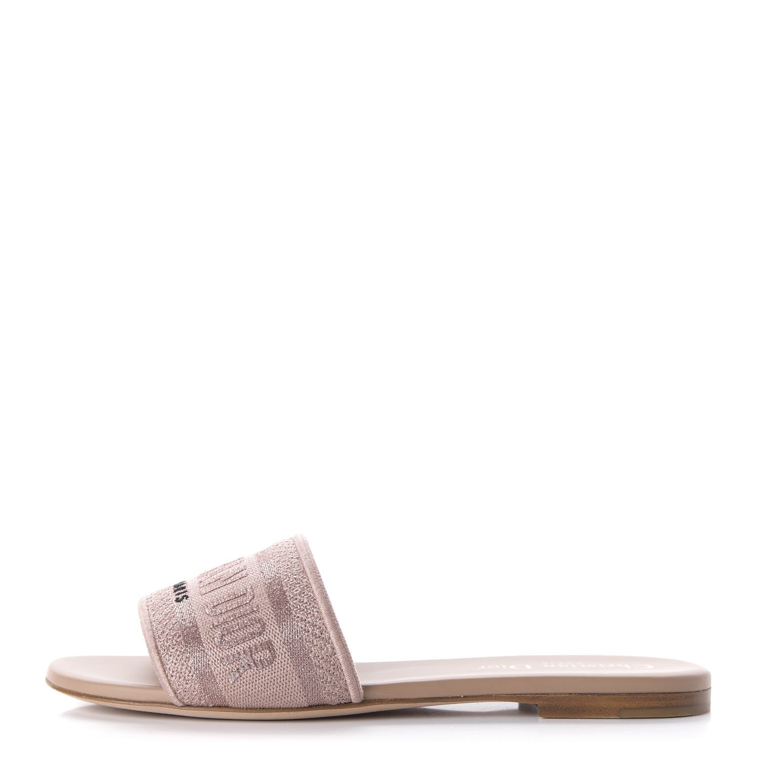Christian Dior Cotton Embroidered Dway Mules Slide Sandals 37 Rose Des Vents 1 of 9