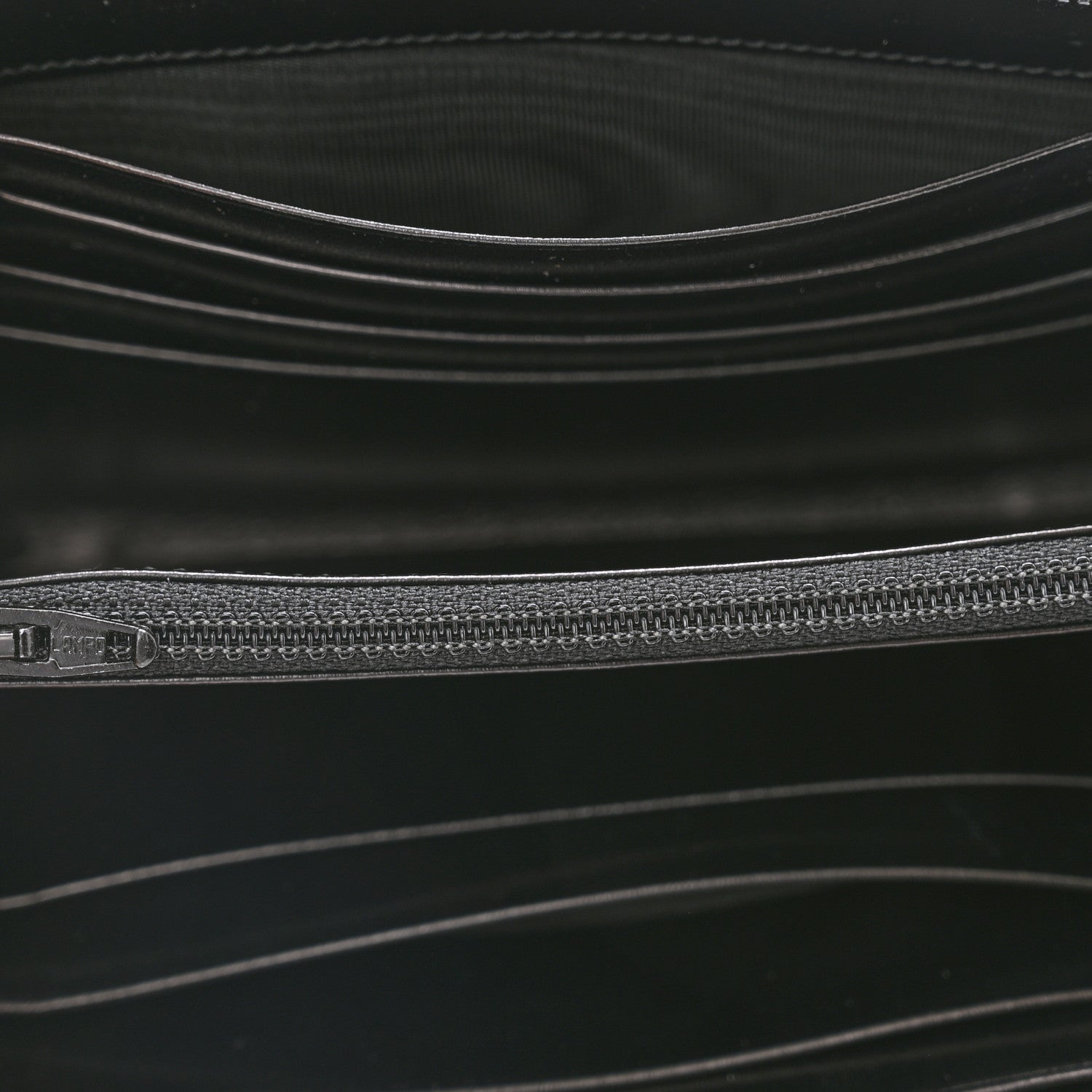 Prada Soft Calf Zip Around Wallet Black 5 of 10