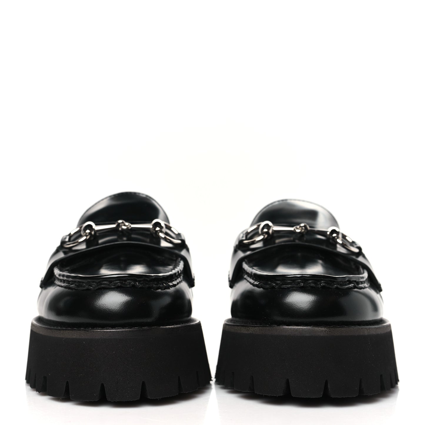 Magnum Calfskin Womens Horsebit Platform Mules 38.5 Black