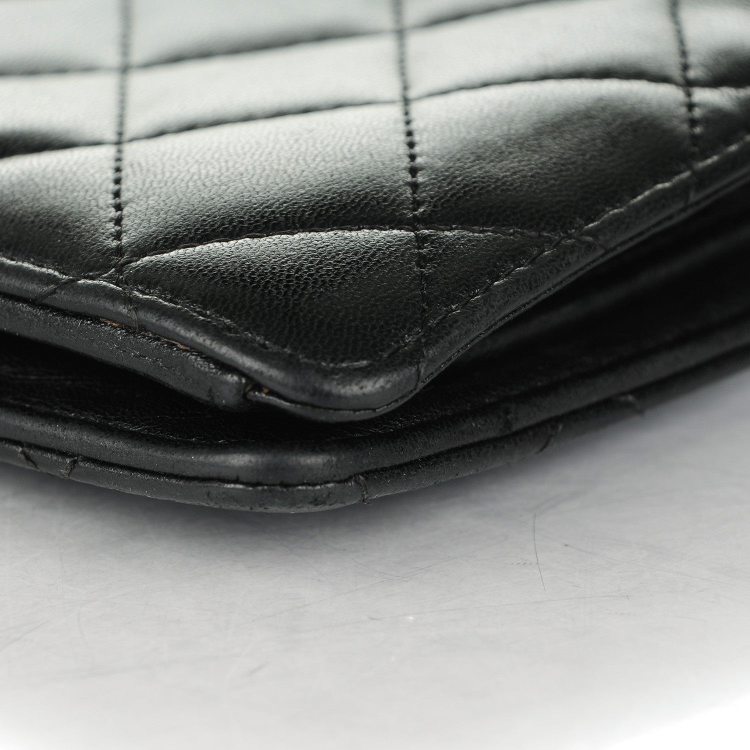 Chanel Lambskin Quilted Yen Wallet Black 9 of 9