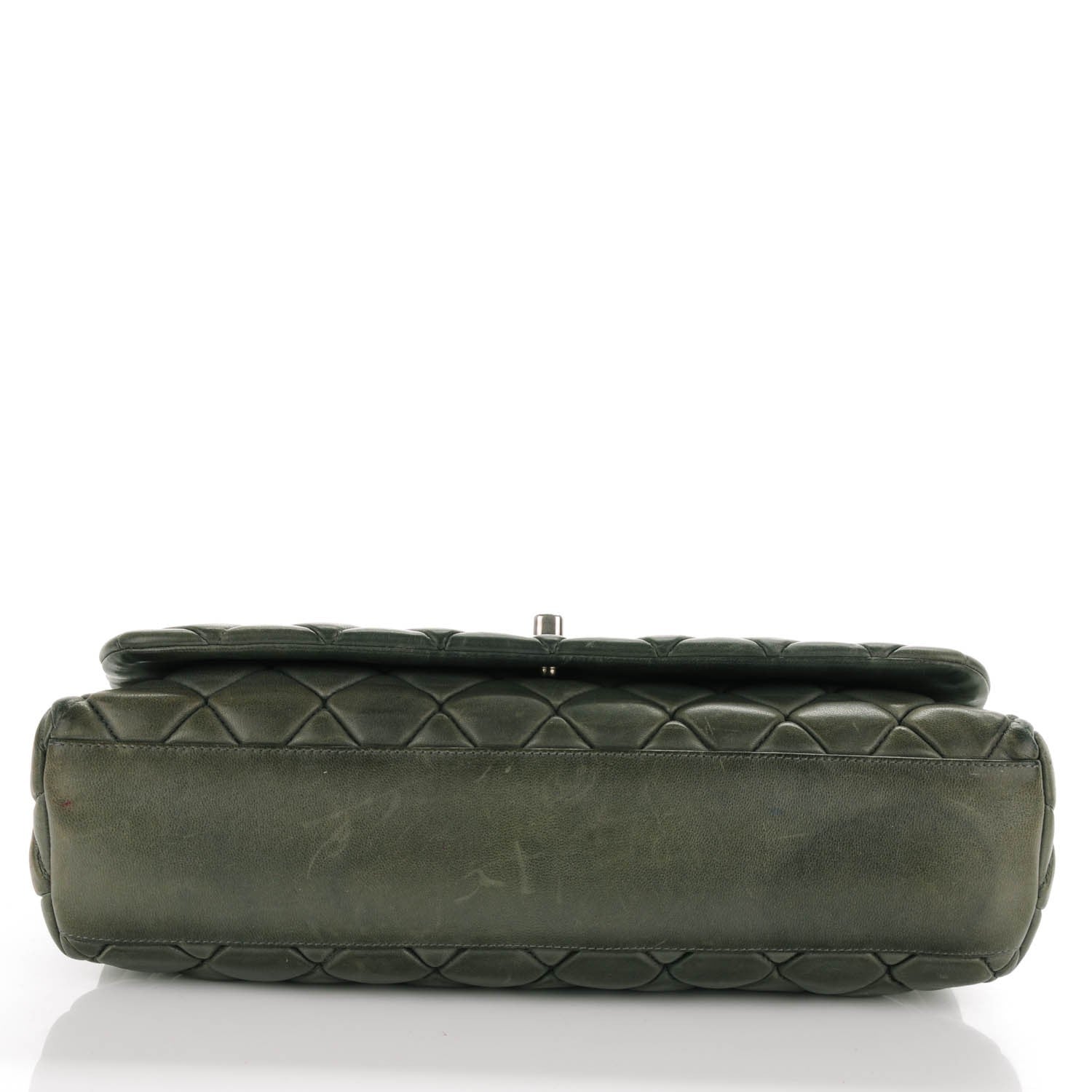 Chanel Lambskin New Bubble Quilt Flap Green 5 of 8