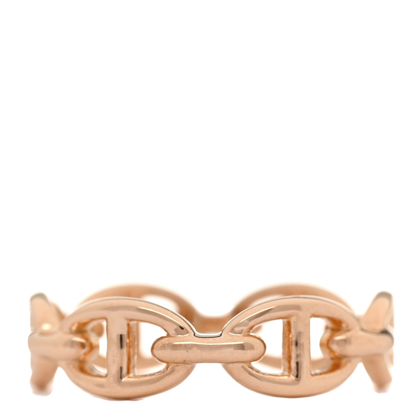 18K Rose Gold PM Chaine d'Ancre Enchainee Ring 55 7.25