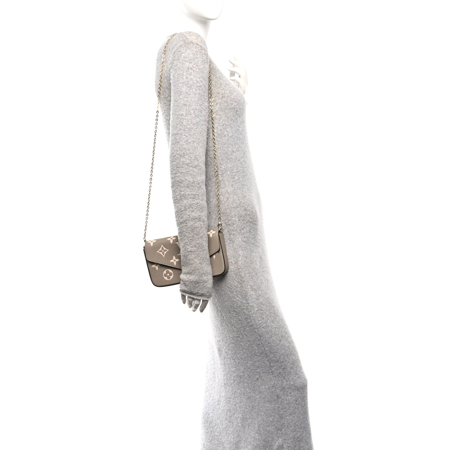 Empreinte Monogram Giant Felicie Pochette Tourterelle Creme