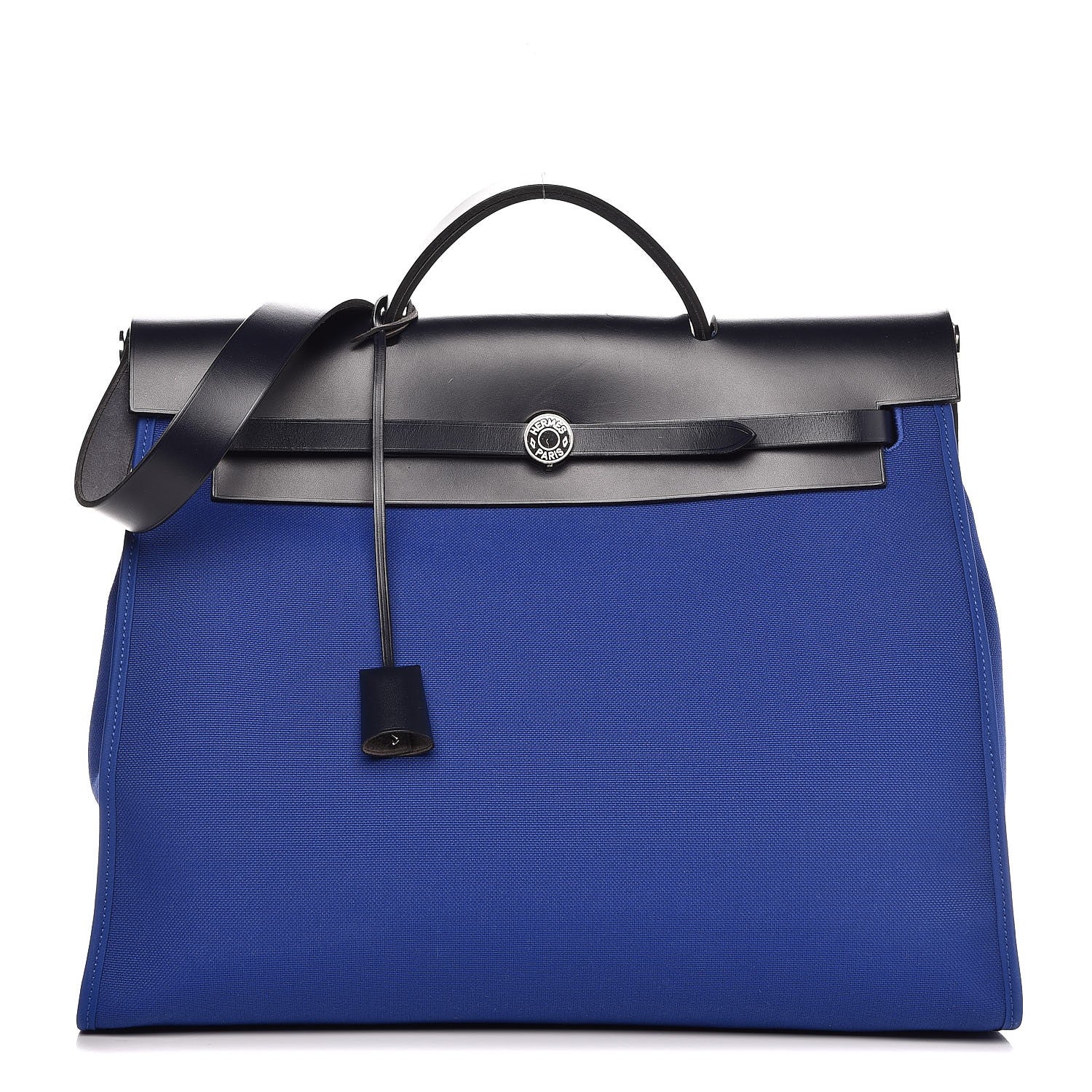 Hermes Toile Vache Hunter Herbag Zip 39 MM Bleu Electrique Bleu Indigo 1 of 7